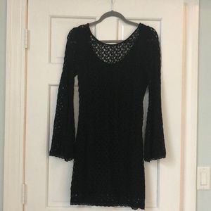 Free People Black Knit Mini Dress